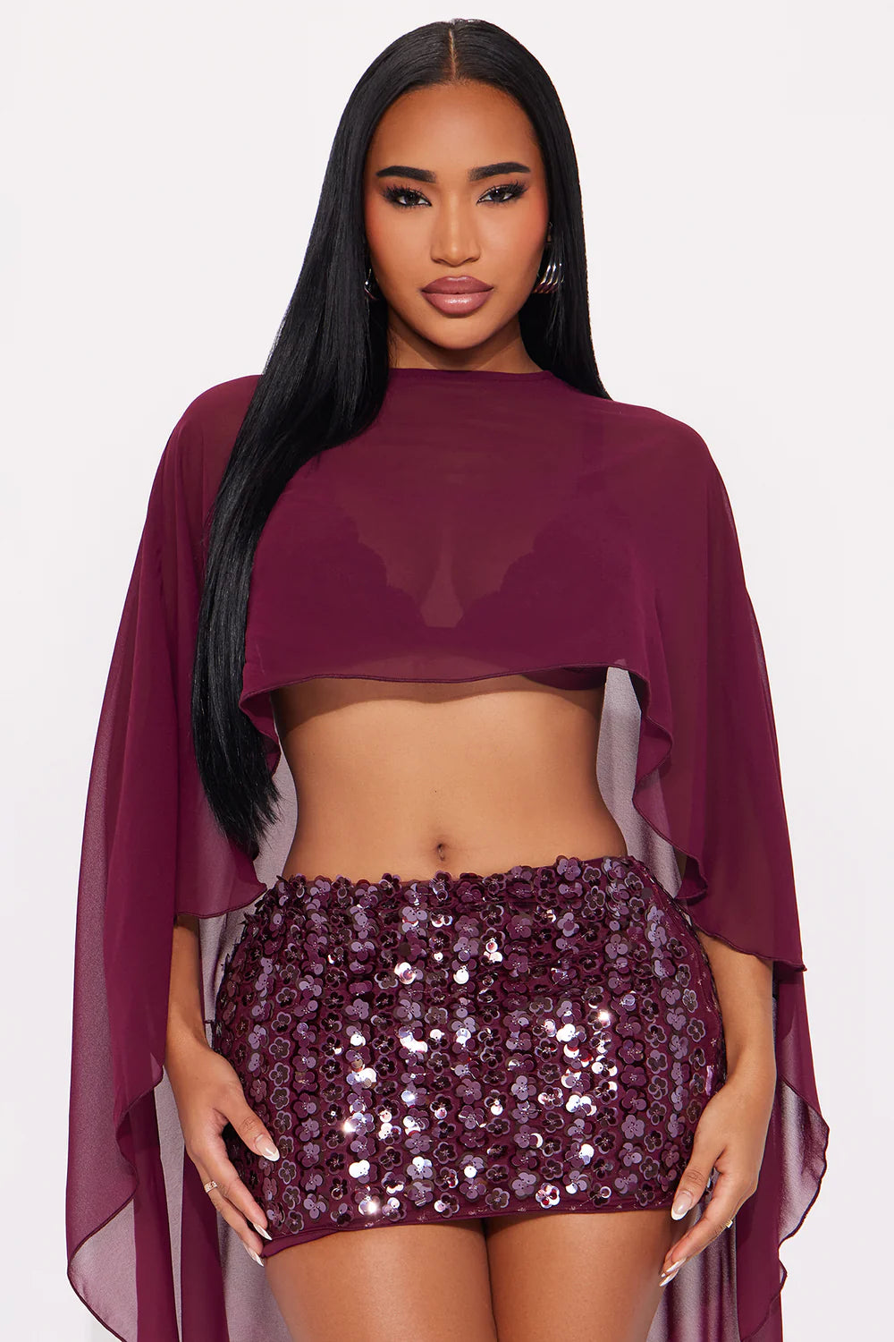 Embellished Skirt Set