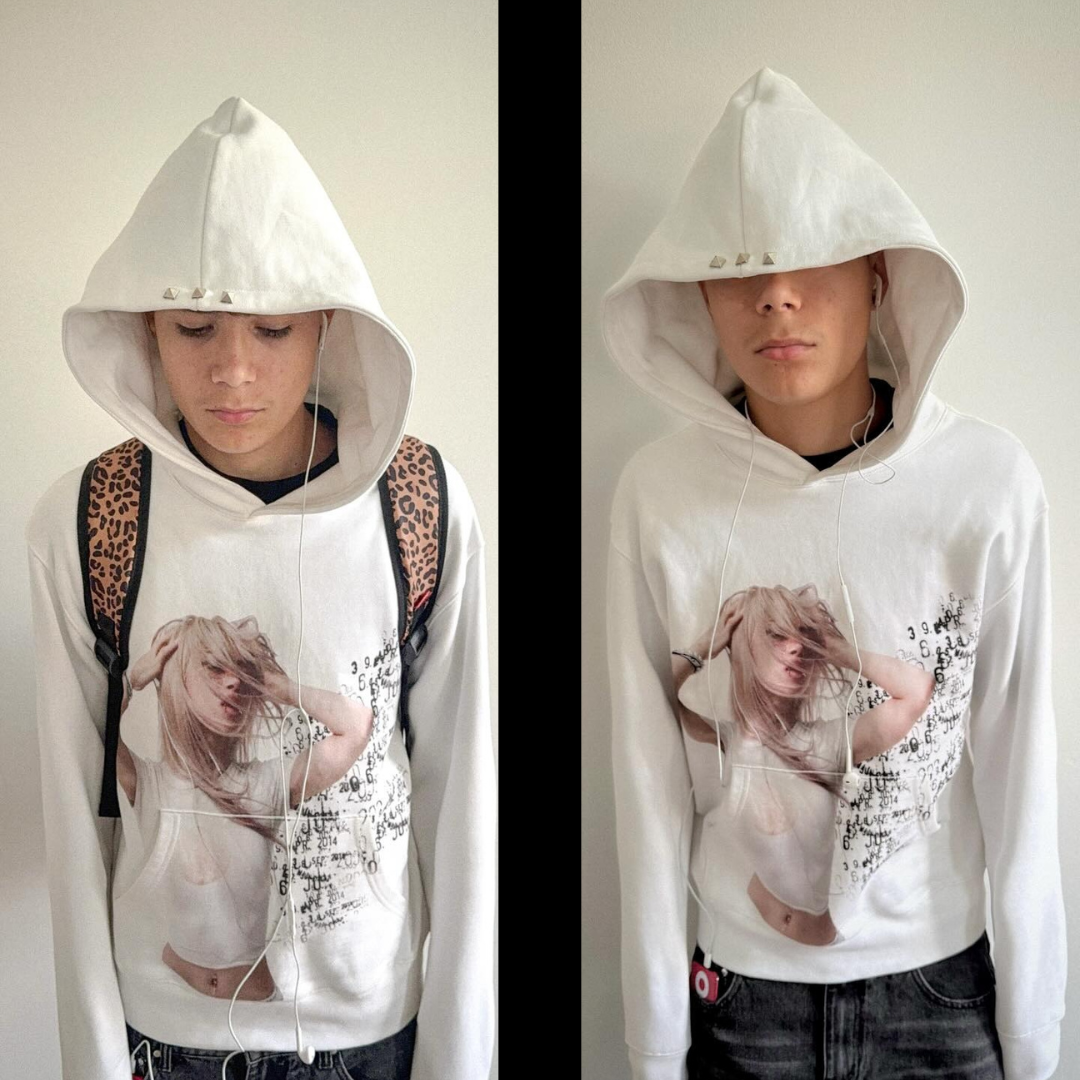 White Noise Graphic Hoodie