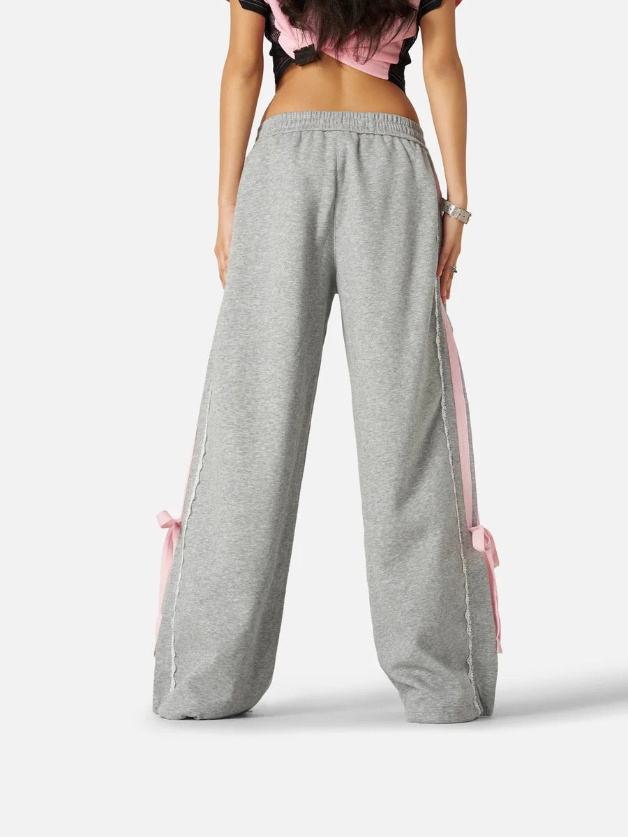 Bow Lace Baggy Sweatpants