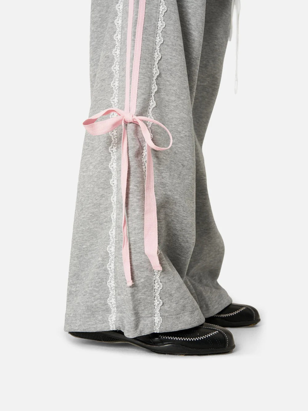 Bow Lace Baggy Sweatpants